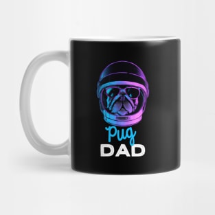 Pug Dad Synthwave Dog Owner Pugs Dog Father Mug